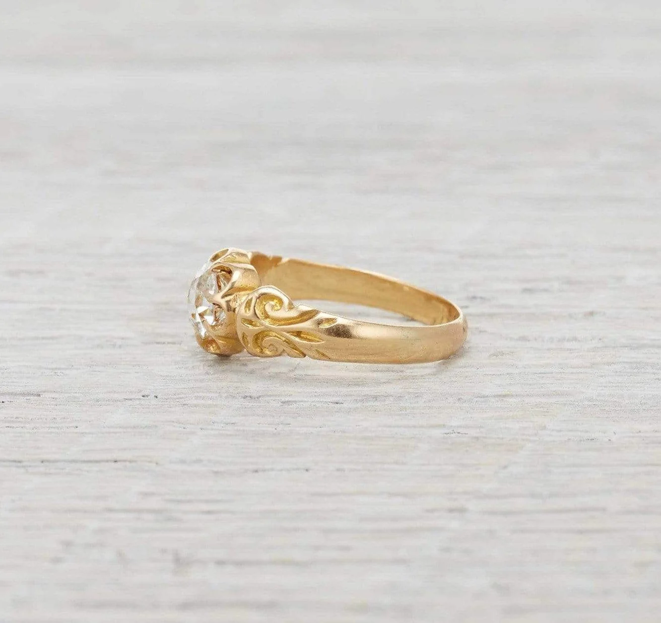 .71 Carat Gold Victorian Engagement Ring - Image 3