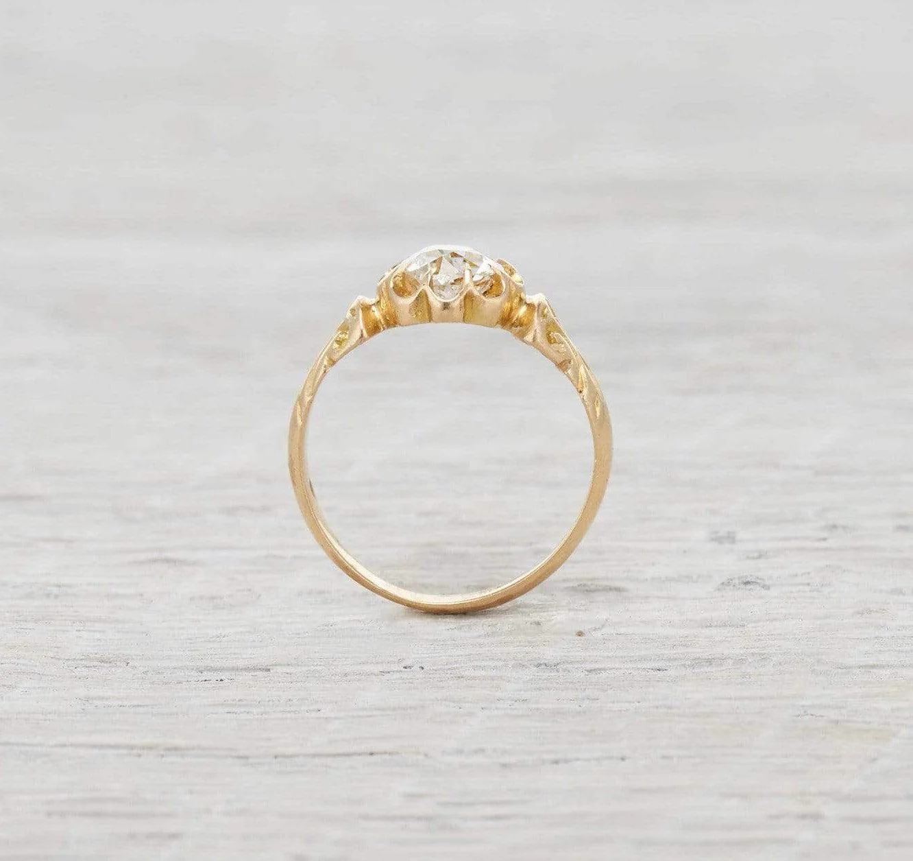 .71 Carat Gold Victorian Engagement Ring - Image 4