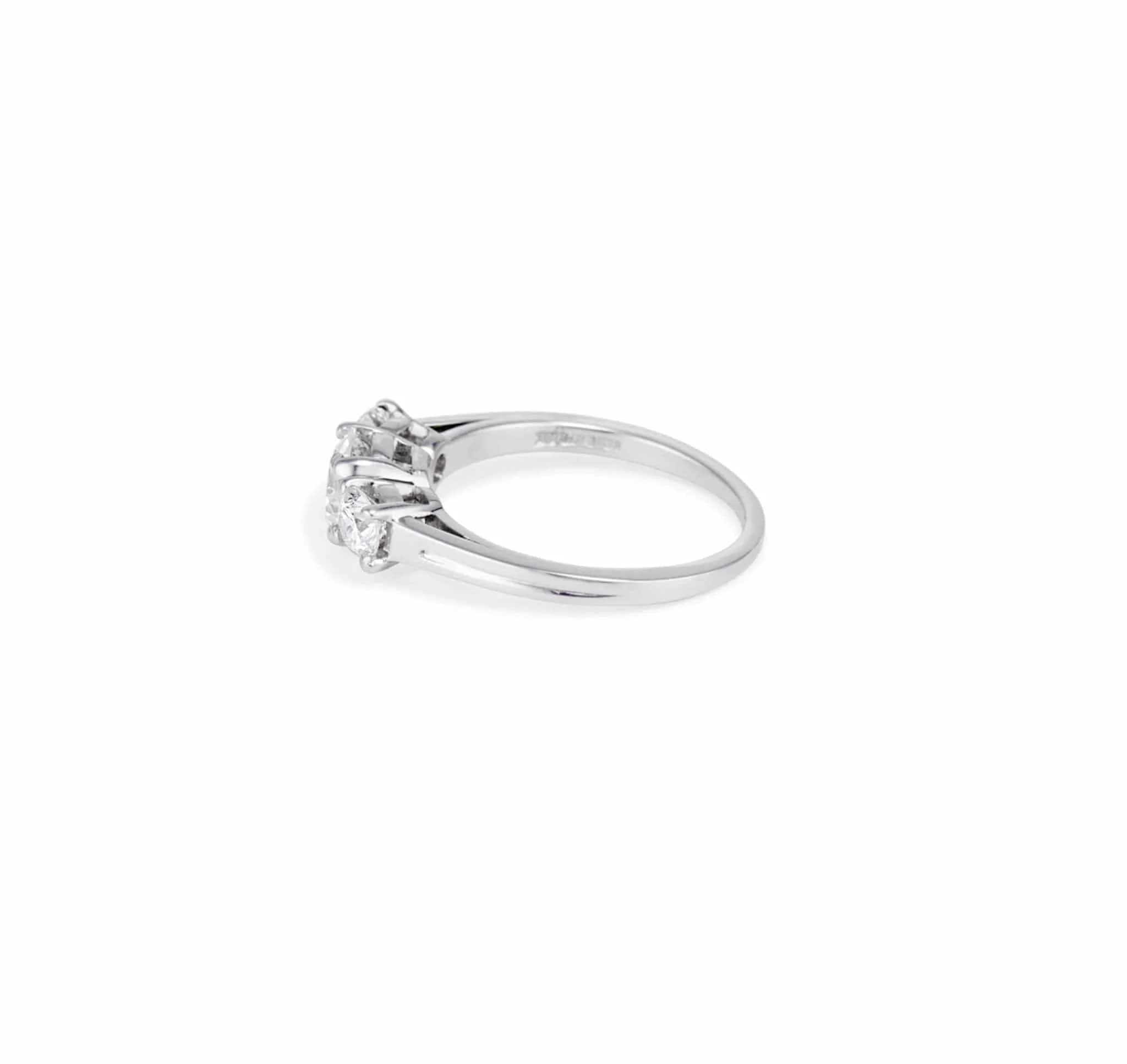 .71 CARAT TIFFANY & CO DIAMOND THREE STONE RING - Image 3