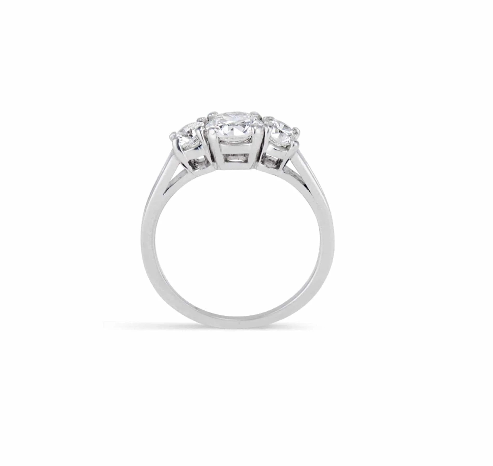 .71 CARAT TIFFANY & CO DIAMOND THREE STONE RING - Image 4