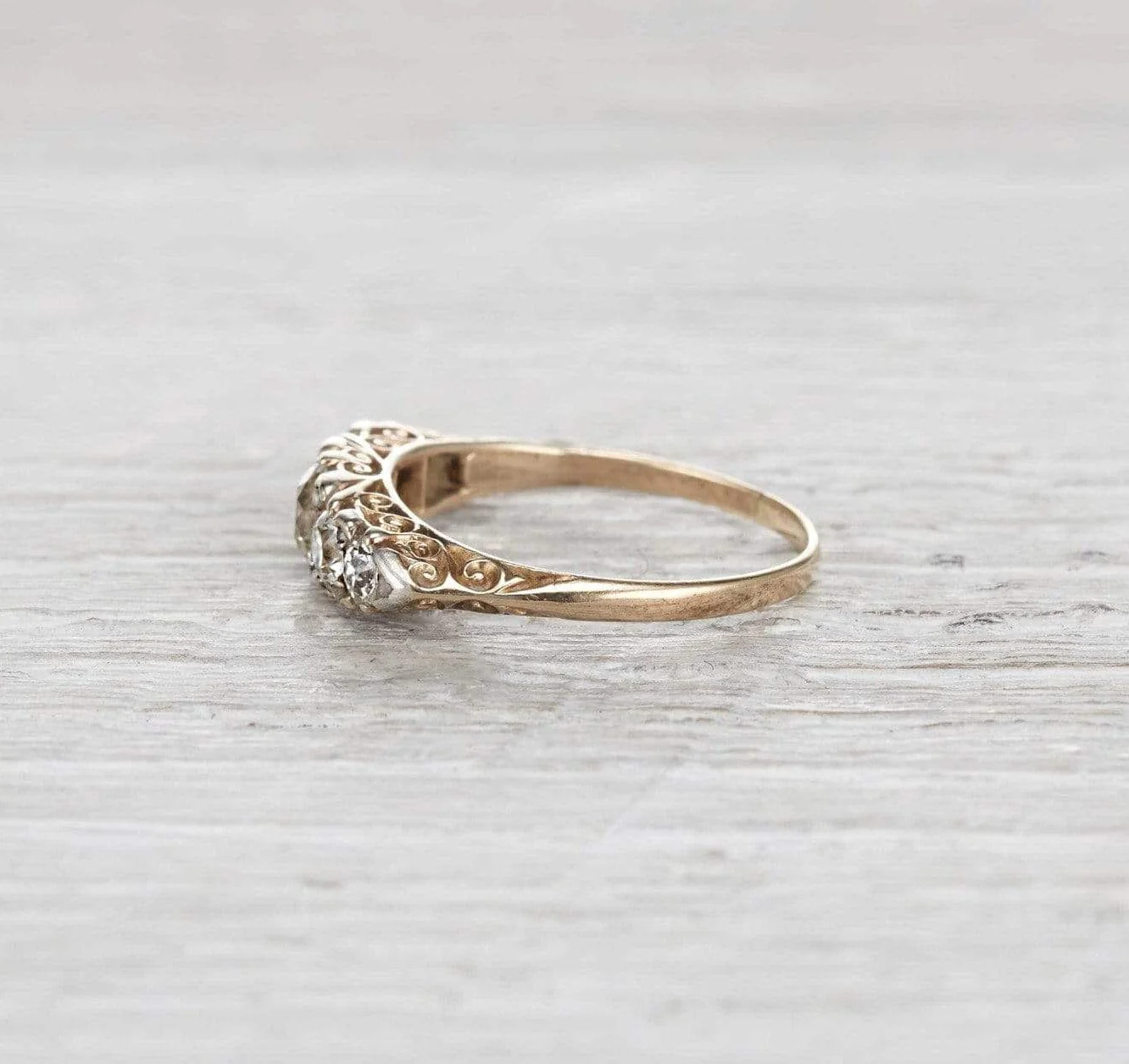 .71 Carat Victorian Carved Half Hoop Band - Image 3
