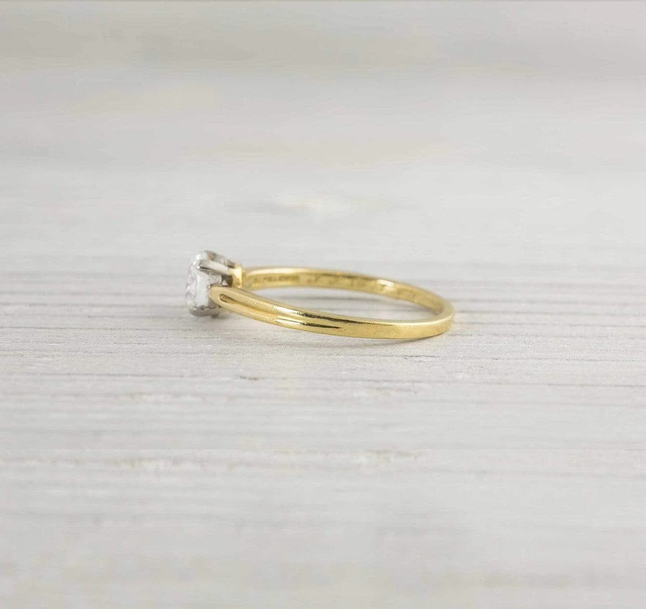 .71 Carat Vintage Tiffany & Co. Gold Solitaire Engagement Ring - Image 3