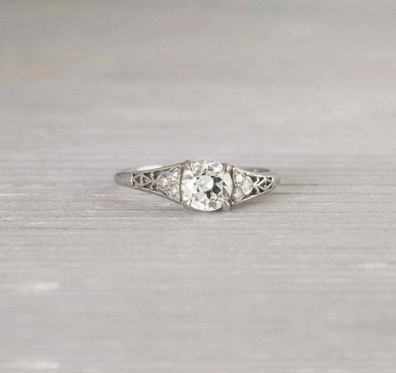 .74 Carat Art Deco Vintage Engagement Ring - Image 3