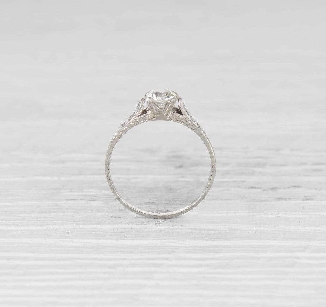 .74 Carat Early Art Deco Engagement Ring - Image 4