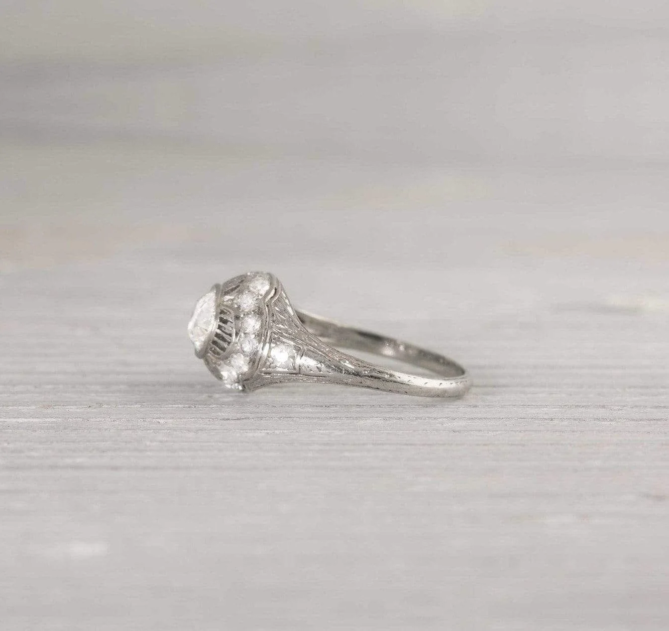 .74 Carat Vintage Art Deco Engagement Ring - Image 2