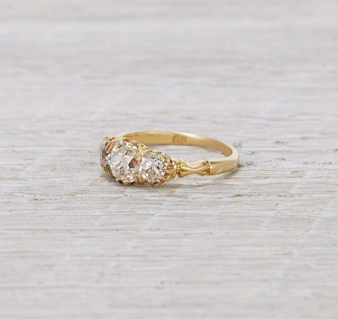 .75 Carat Diamond Victorian Yellow Gold Engagement Ring - Image 2
