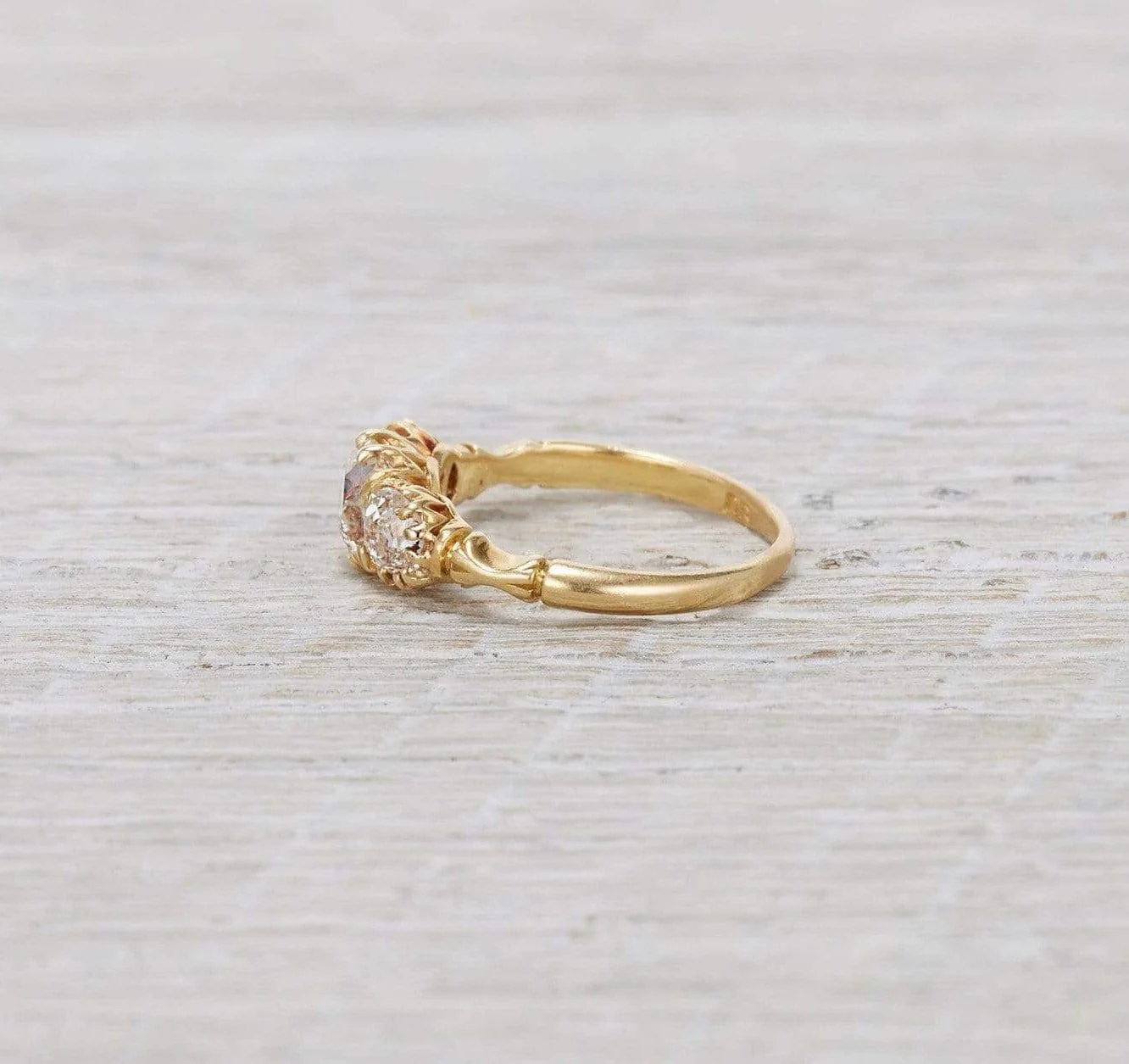 .75 Carat Diamond Victorian Yellow Gold Engagement Ring - Image 3