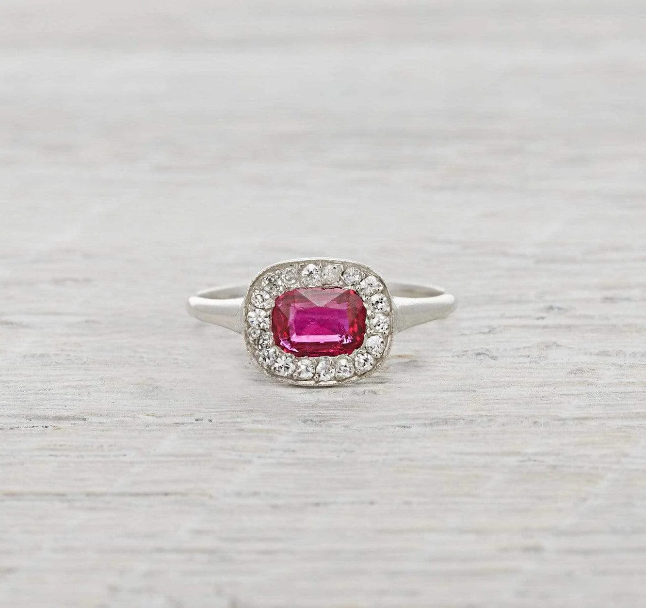 .75 Carat Edwardian Burma Ruby and Diamond Ring - Image 2