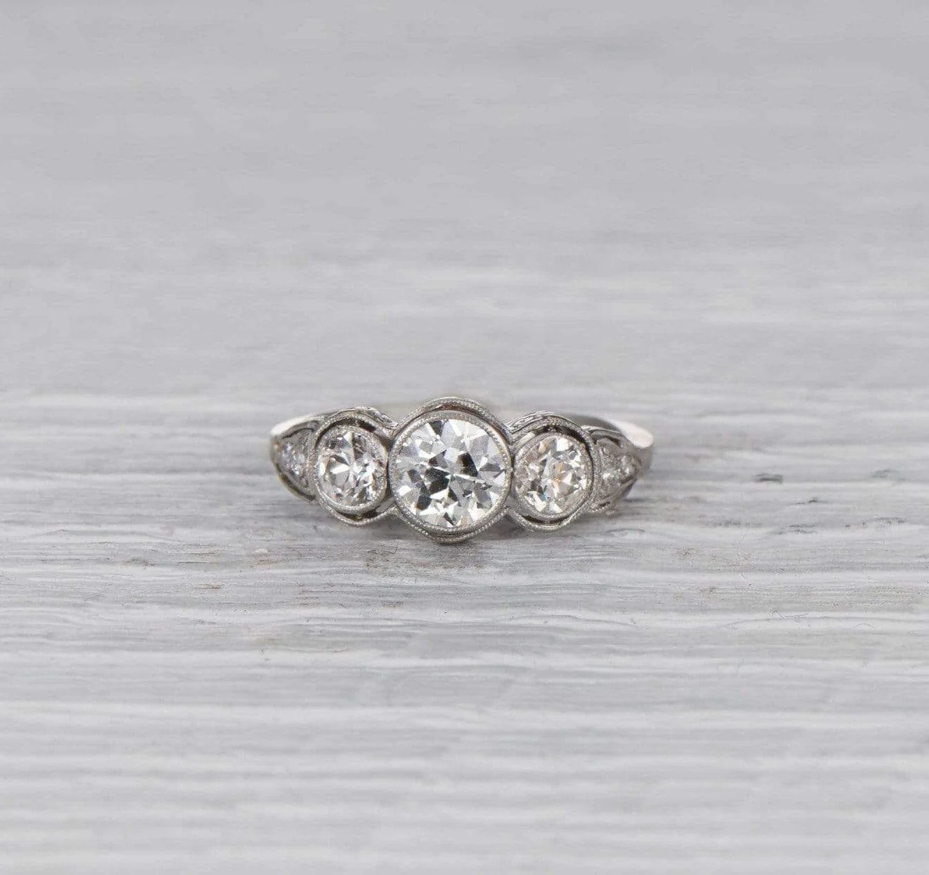 .75 Carat Edwardian Three Stone Engagement Ring - Image 2