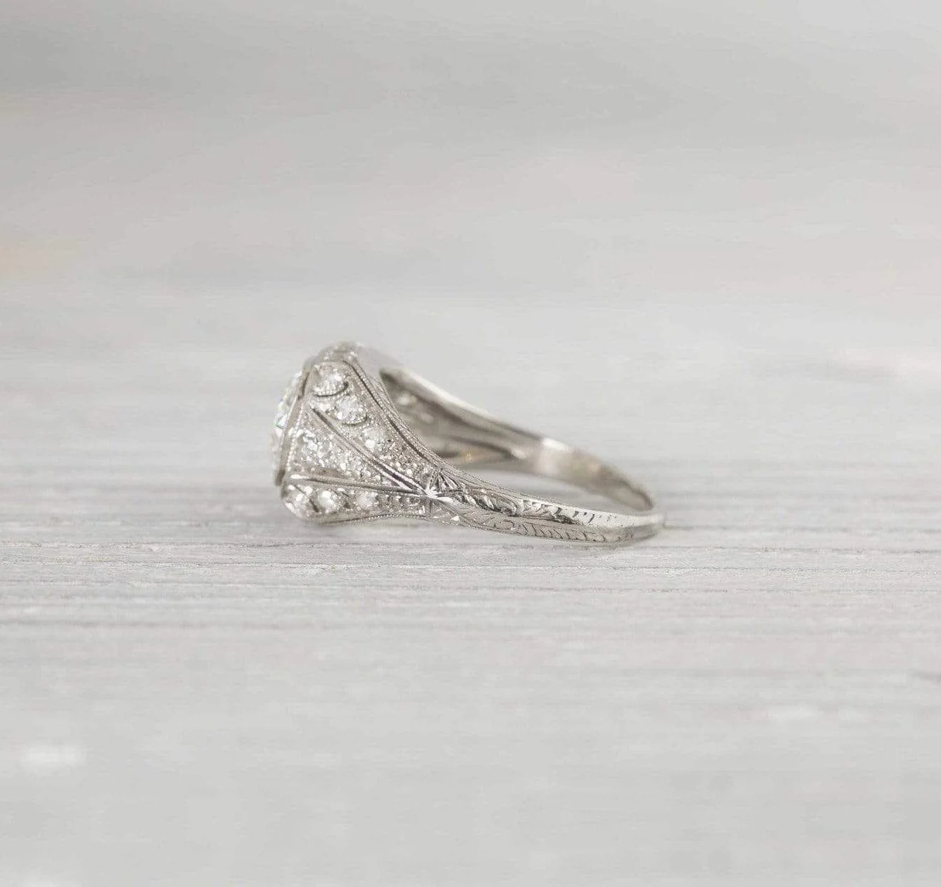 .75 Carat Vintage Art Deco Diamond Engagement Ring - Image 3