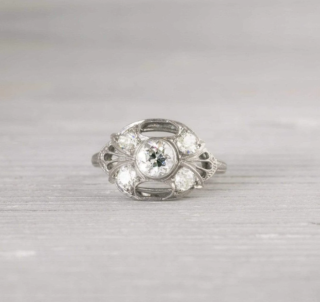 .75 Carat Vintage Edwardian Diamond Engagement Ring - Image 2
