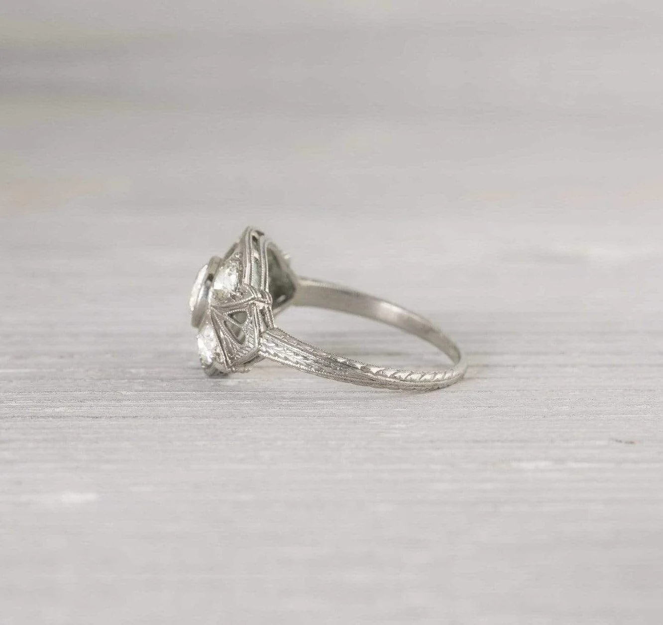 .75 Carat Vintage Edwardian Diamond Engagement Ring - Image 3