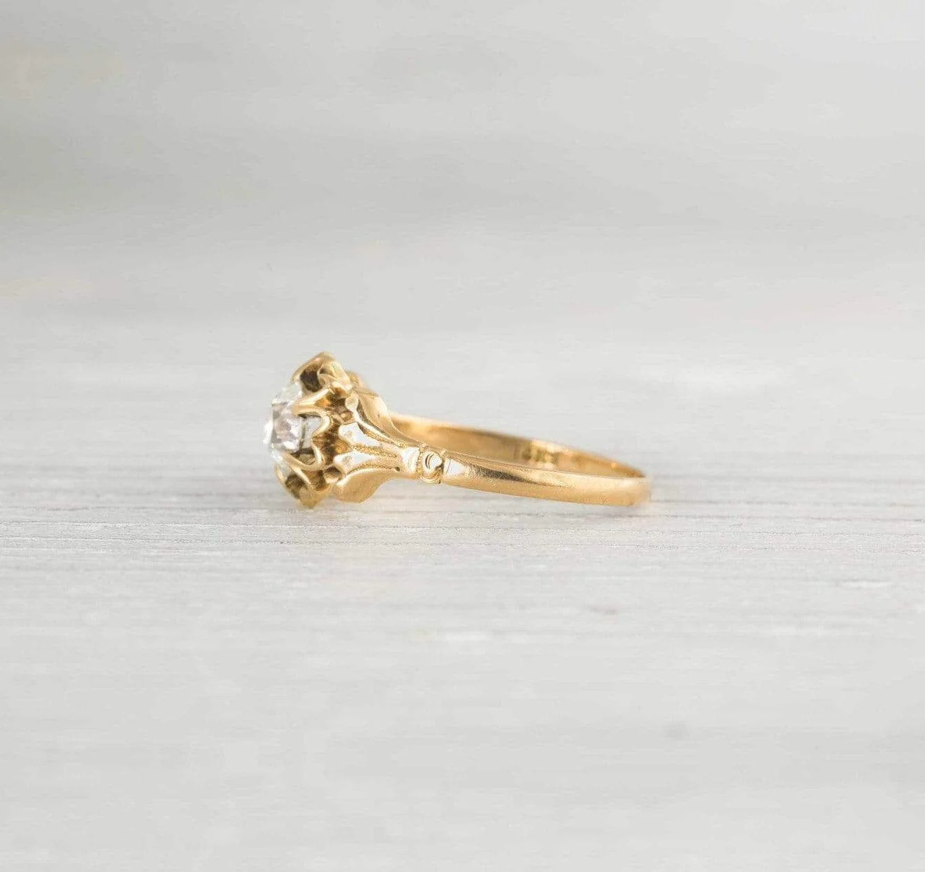 .77 Carat Antique Victorian Diamond & Gold Engagement Ring - Image 3