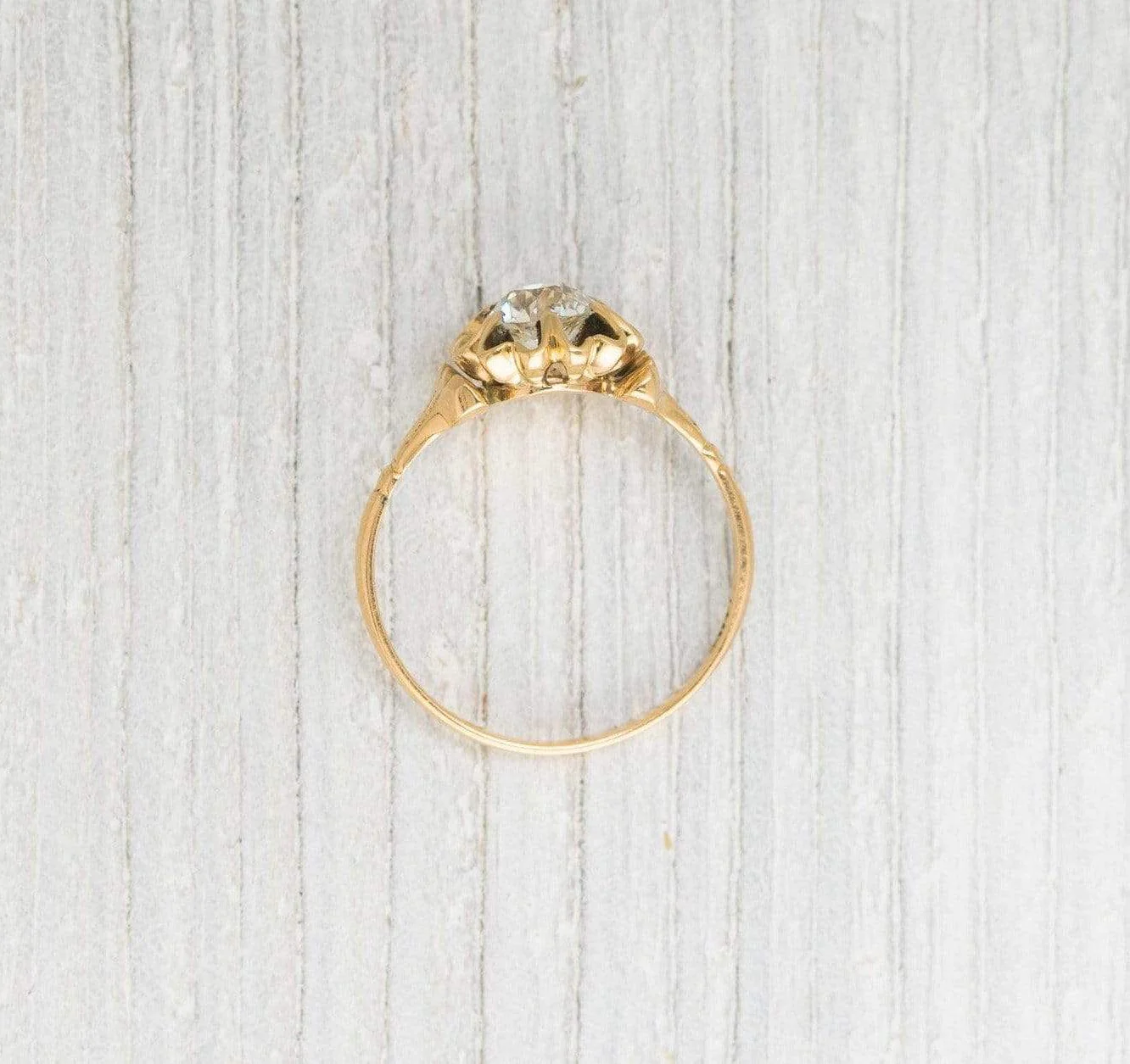 .77 Carat Antique Victorian Diamond & Gold Engagement Ring - Image 4