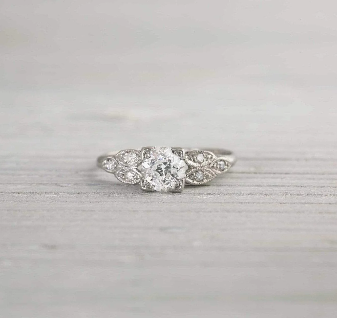 .78 Carat Vintage Art Deco Diamond Engagement Ring - Image 2