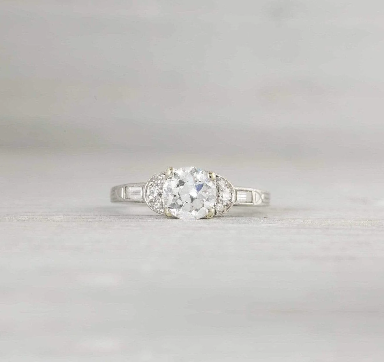 .80 Carat Art Deco Diamond Engagement Ring - Image 2