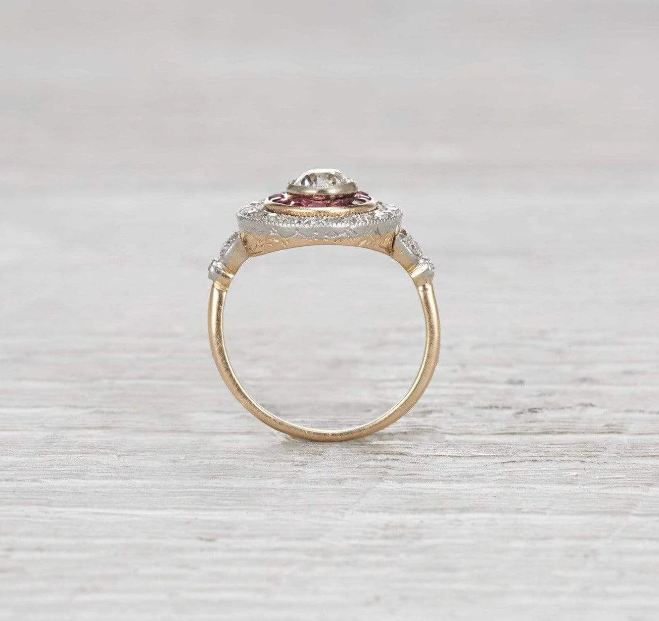 .80 Carat Edwardian Diamond and Ruby Ring - Image 4