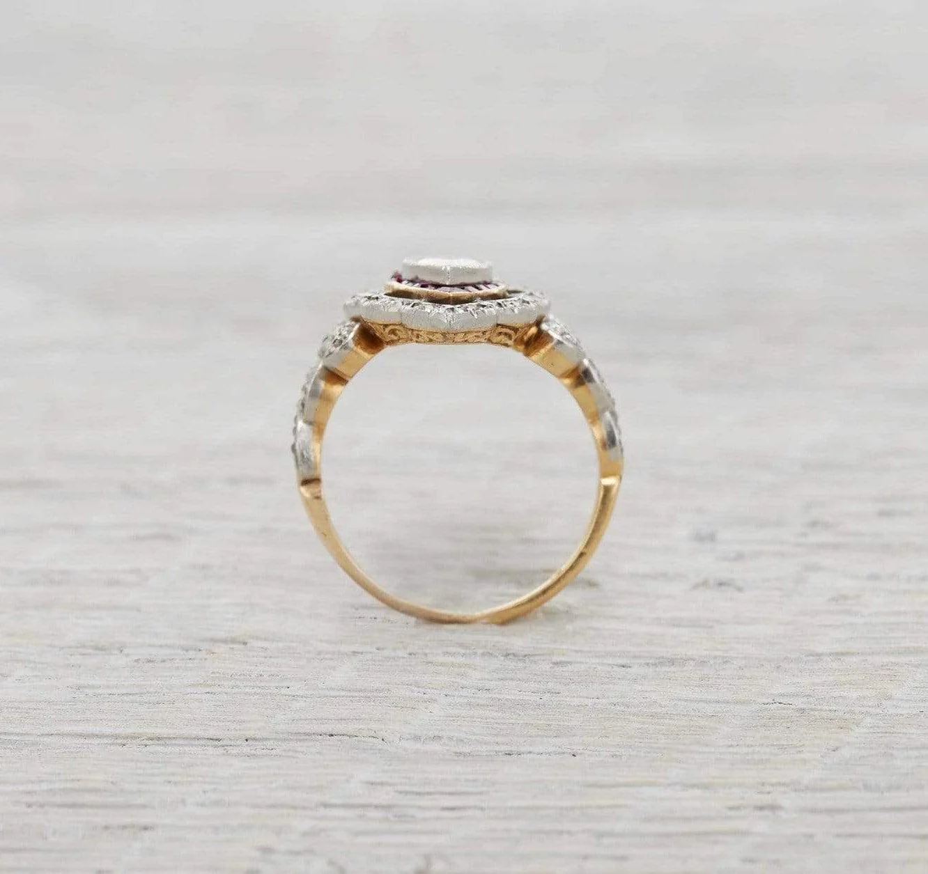 .80 Carat Edwardian Diamond and Ruby Ring - Image 4