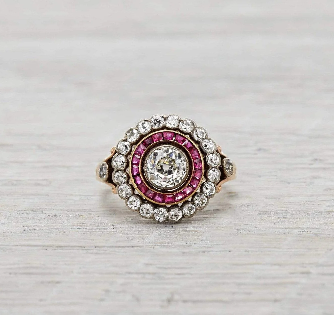 .80 Carat Late Victorian Ruby and Diamond Cluster Ring - Image 2