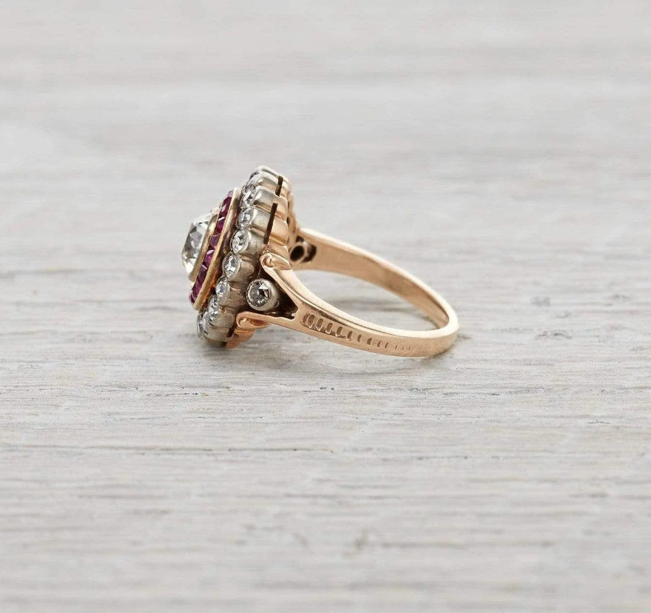 .80 Carat Late Victorian Ruby and Diamond Cluster Ring - Image 3