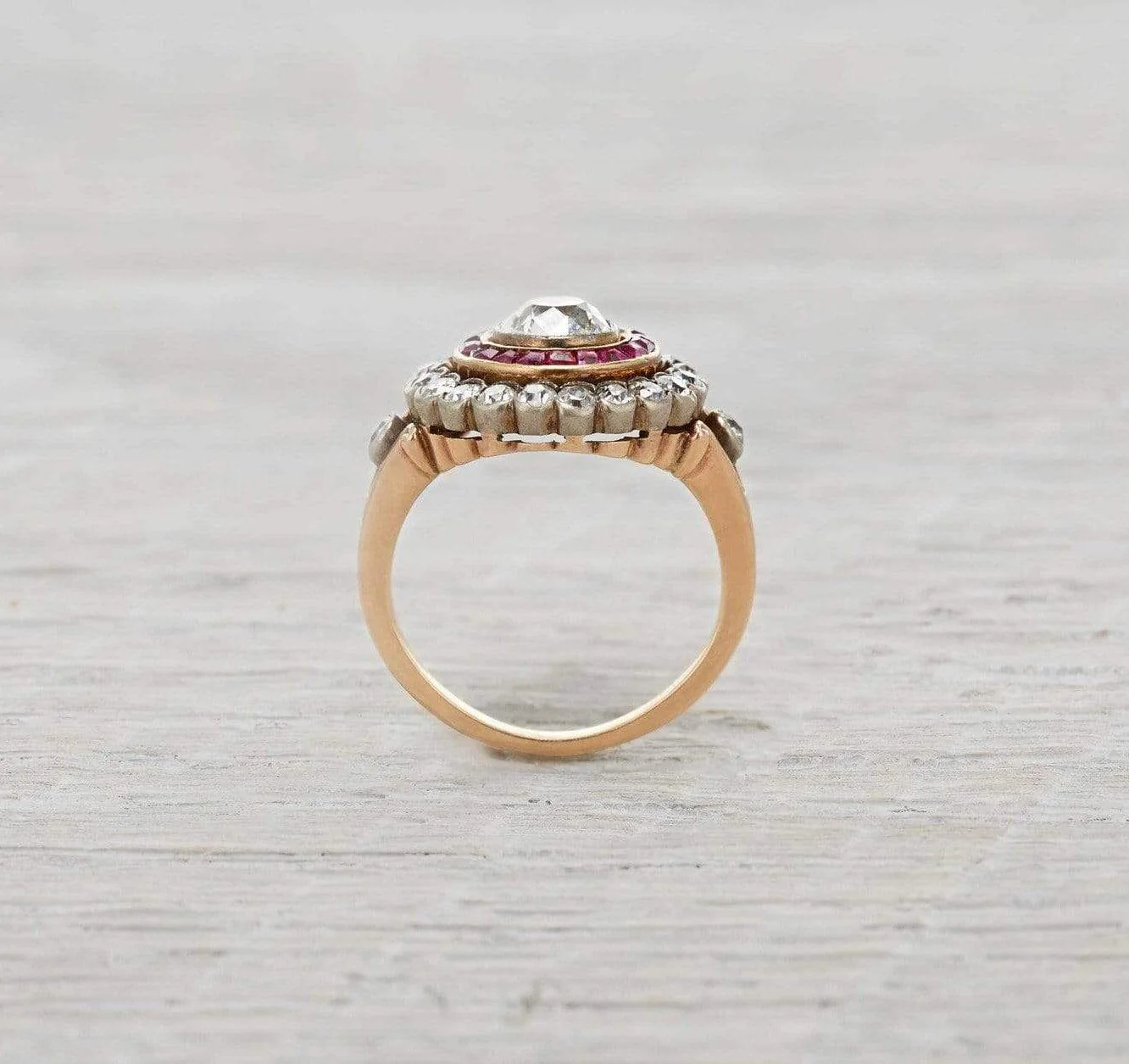 .80 Carat Late Victorian Ruby and Diamond Cluster Ring - Image 4
