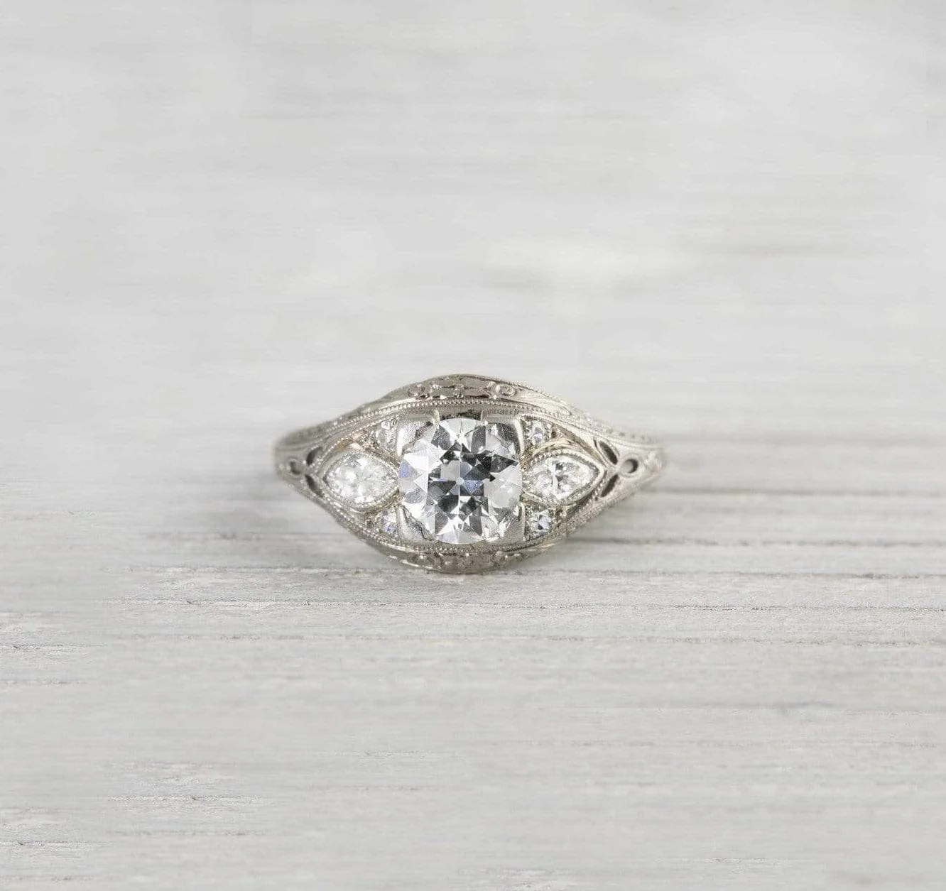 .80 Carat Vintage Edwardian Engagement Ring - Image 2