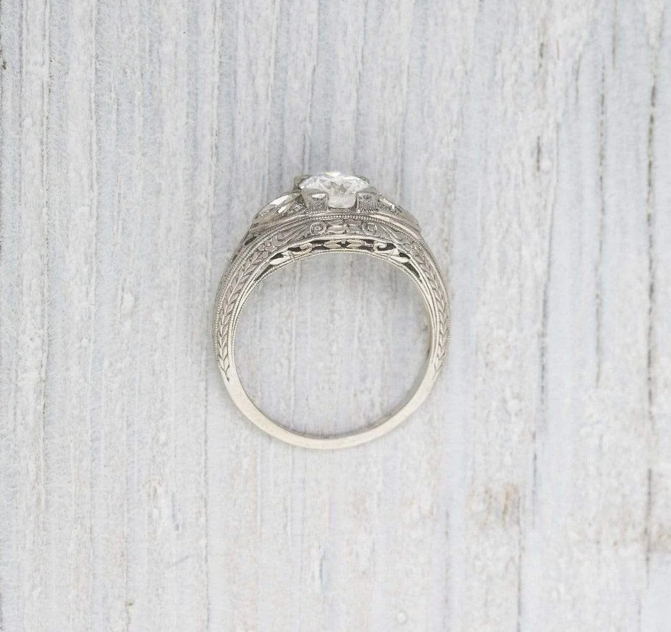 .80 Carat Vintage Edwardian Engagement Ring - Image 4