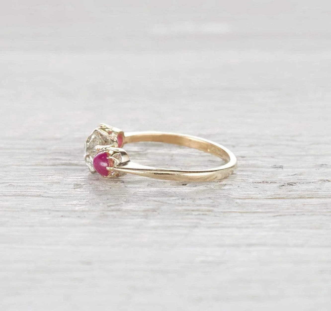 .83 Carat Edwardian Diamond and Ruby Ring - Image 3