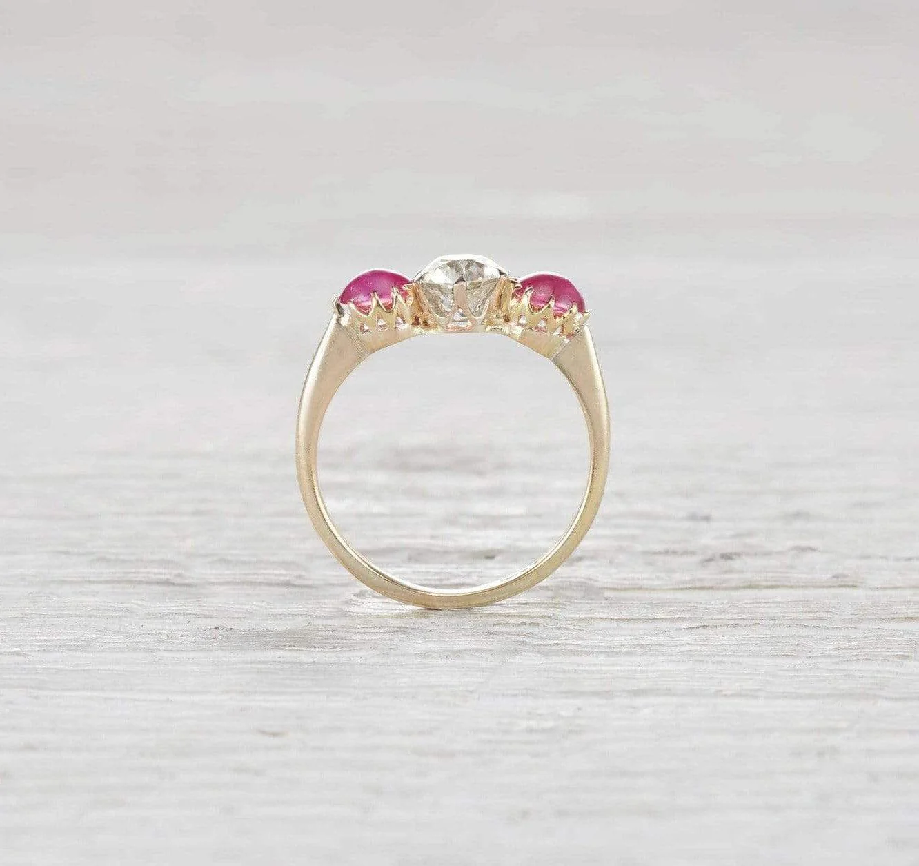 .83 Carat Edwardian Diamond and Ruby Ring - Image 4