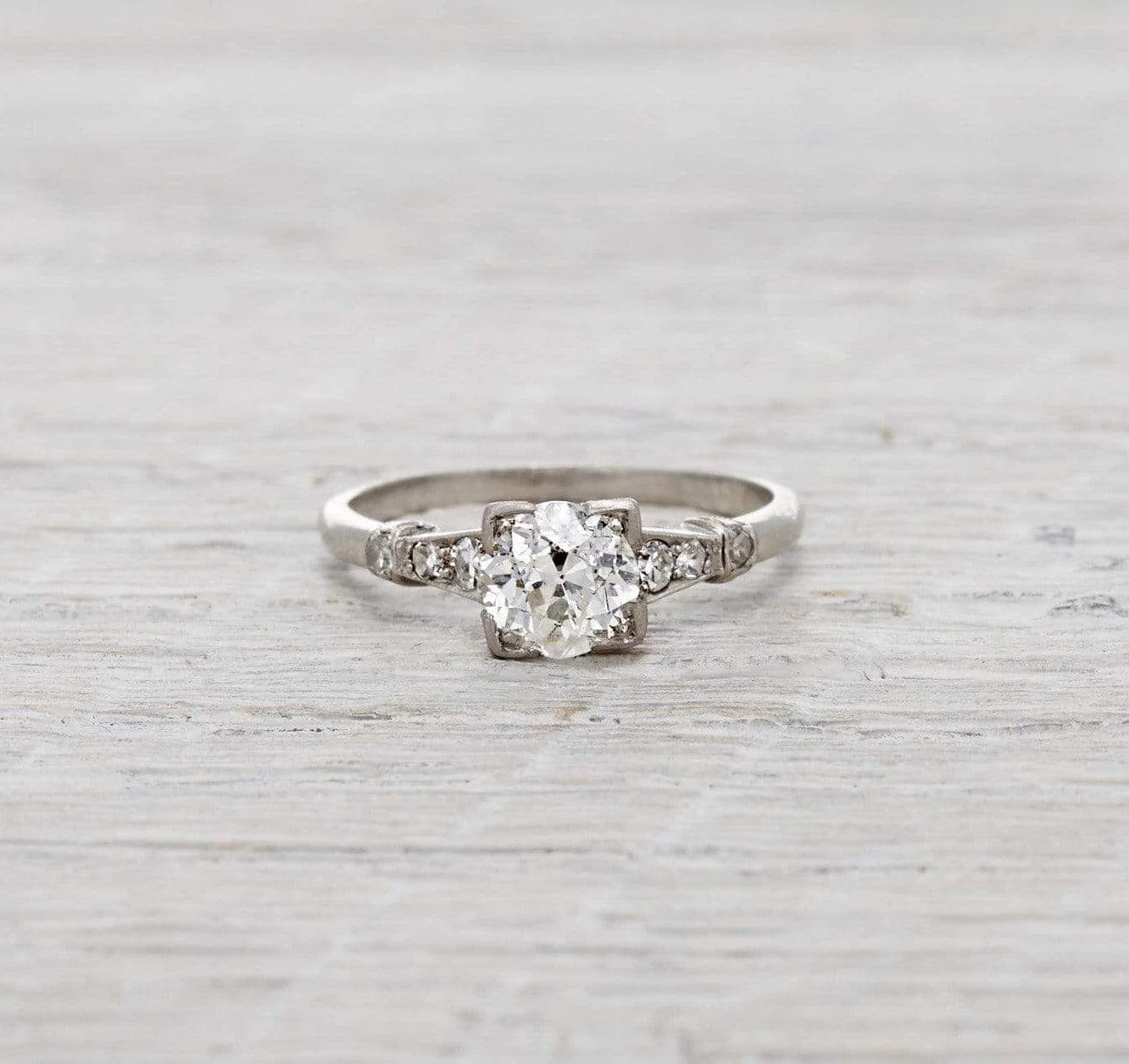 .84 Carat Old European Cut Diamond Engagement Ring - Image 2