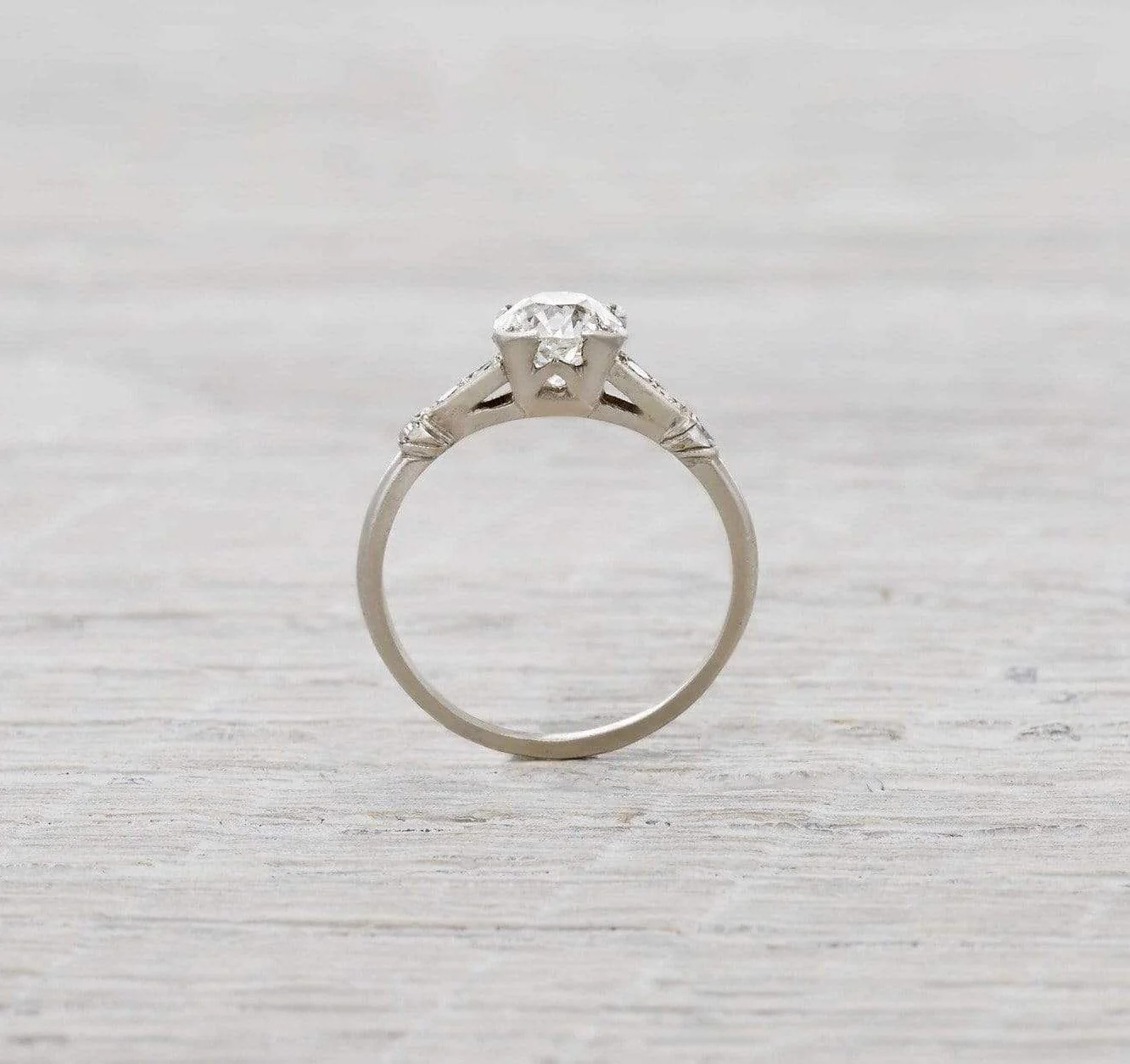 .84 Carat Old European Cut Diamond Engagement Ring - Image 4