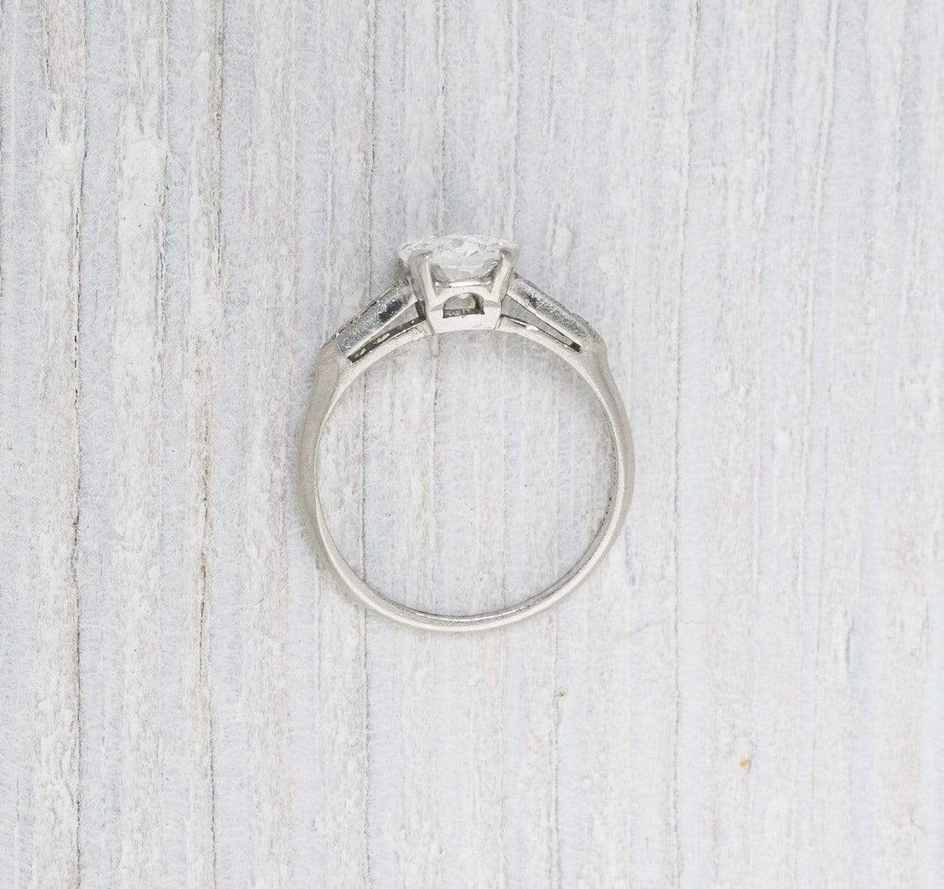 .85 Carat Vintage Art Deco Diamond Engagement Ring - Image 4