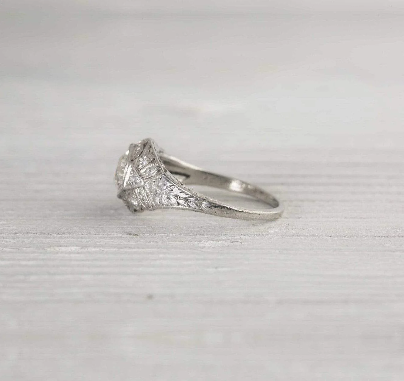 .85 Carat Vintage Diamond Engagement Ring - Image 3