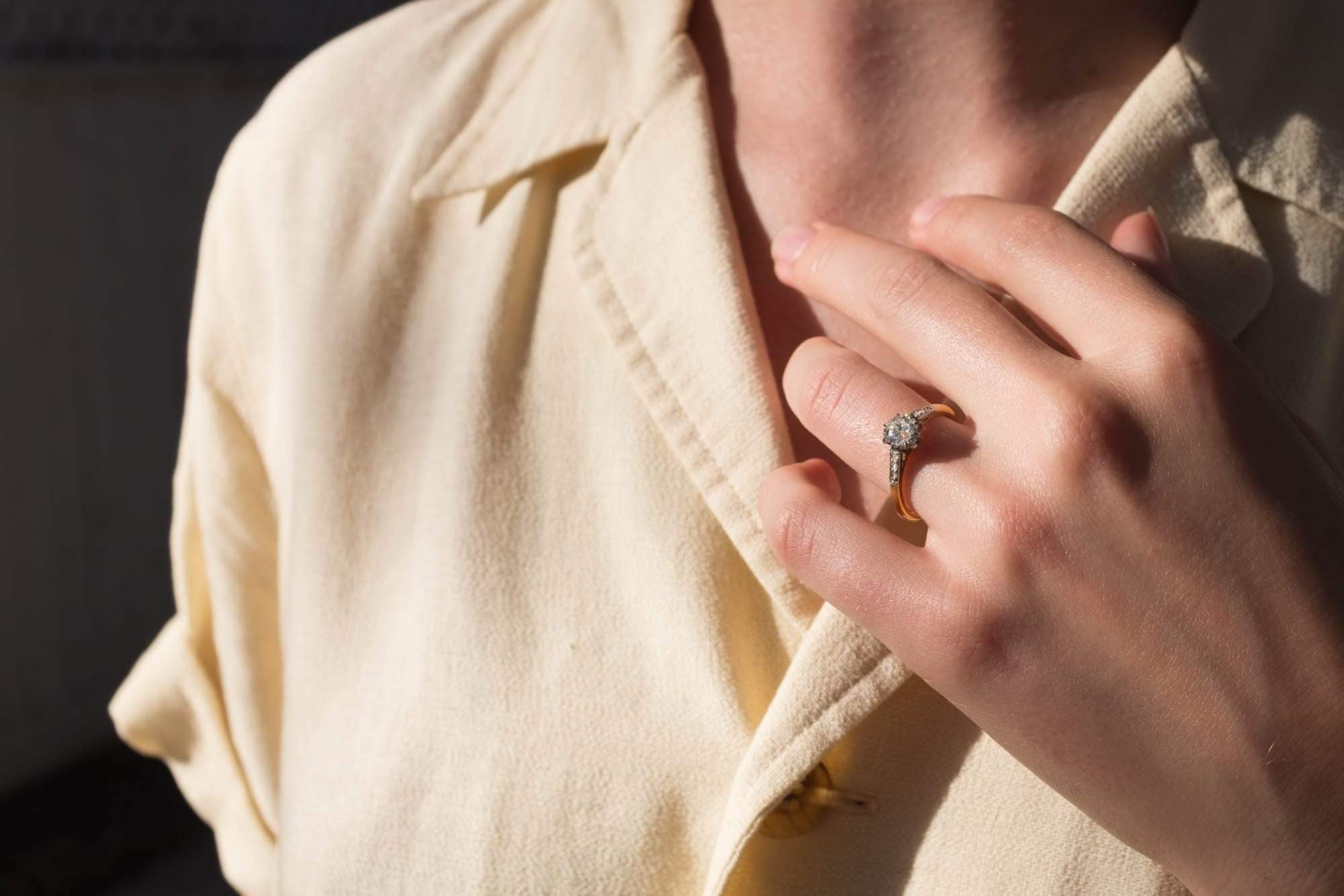 .86 CARAT EDWARDIAN DIAMOND ENGAGEMENT RING - Image 6