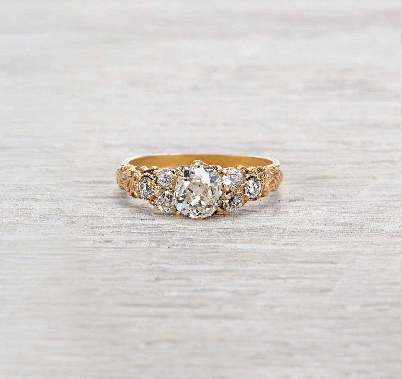 .87 Carat Victorian Engagement Ring - Image 2