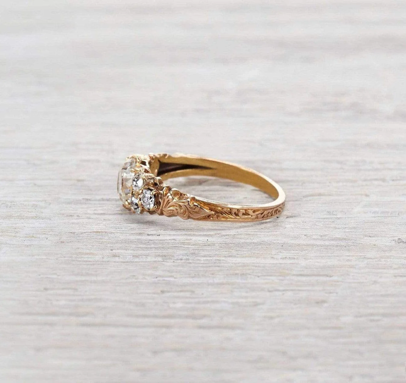 .87 Carat Victorian Engagement Ring - Image 3