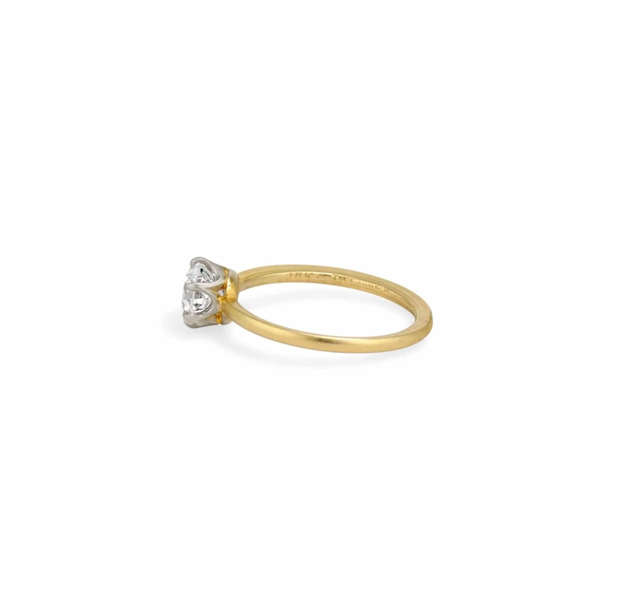 .87 CARAT TIFFANY & CO DIAMOND GOLD SOLITAIRE RING - Image 3