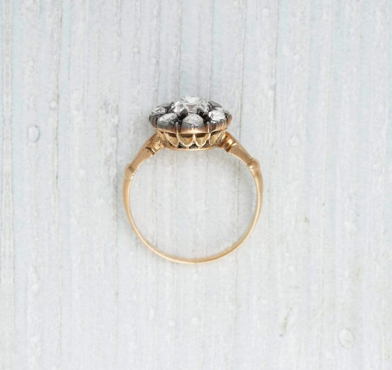 .91 Carat Antique Victorian Cluster Engagement Ring - Image 4