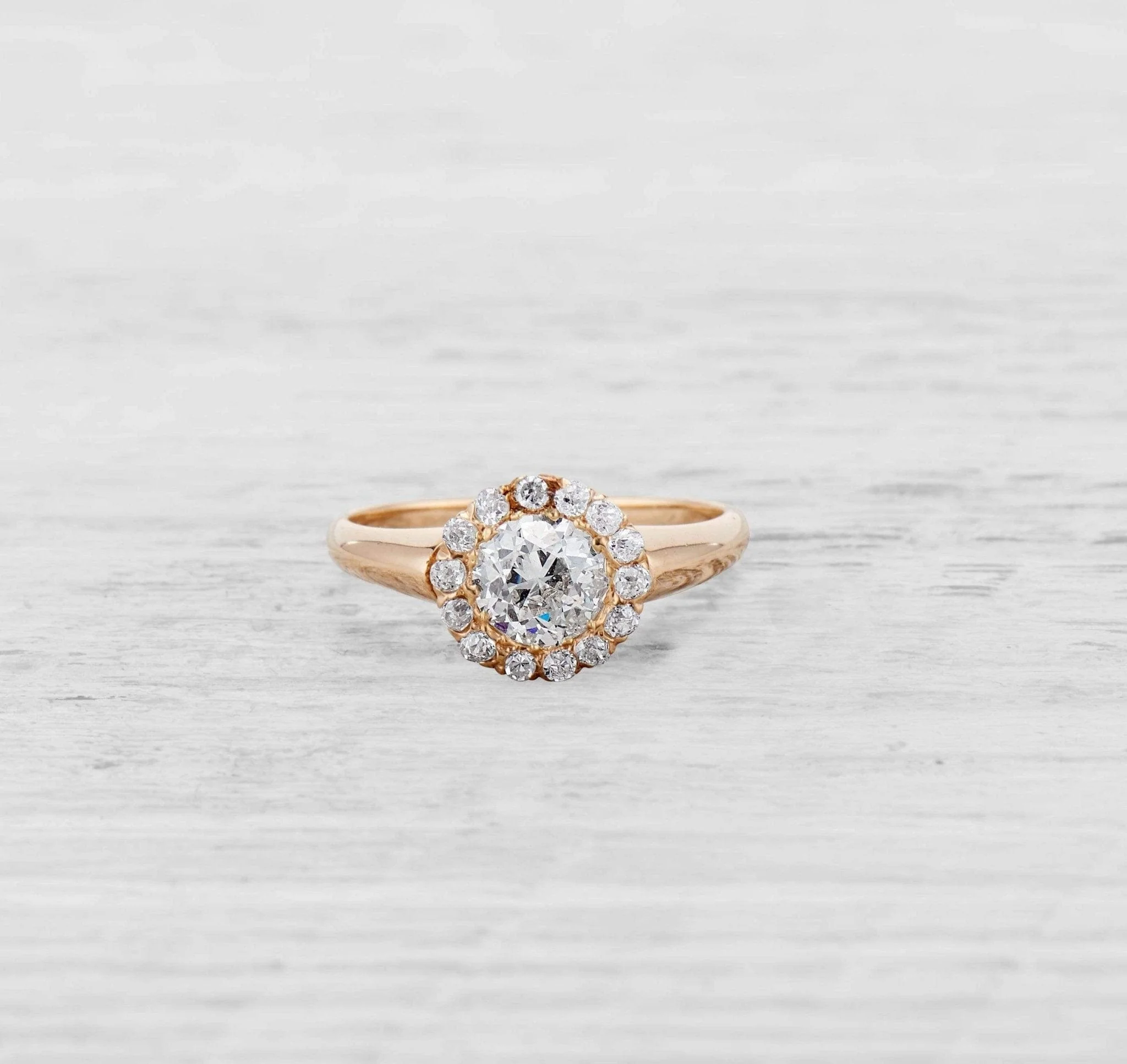 .91 CARAT VICTORIAN DIAMOND CLUSTER ENGAGEMNET RING - Image 2