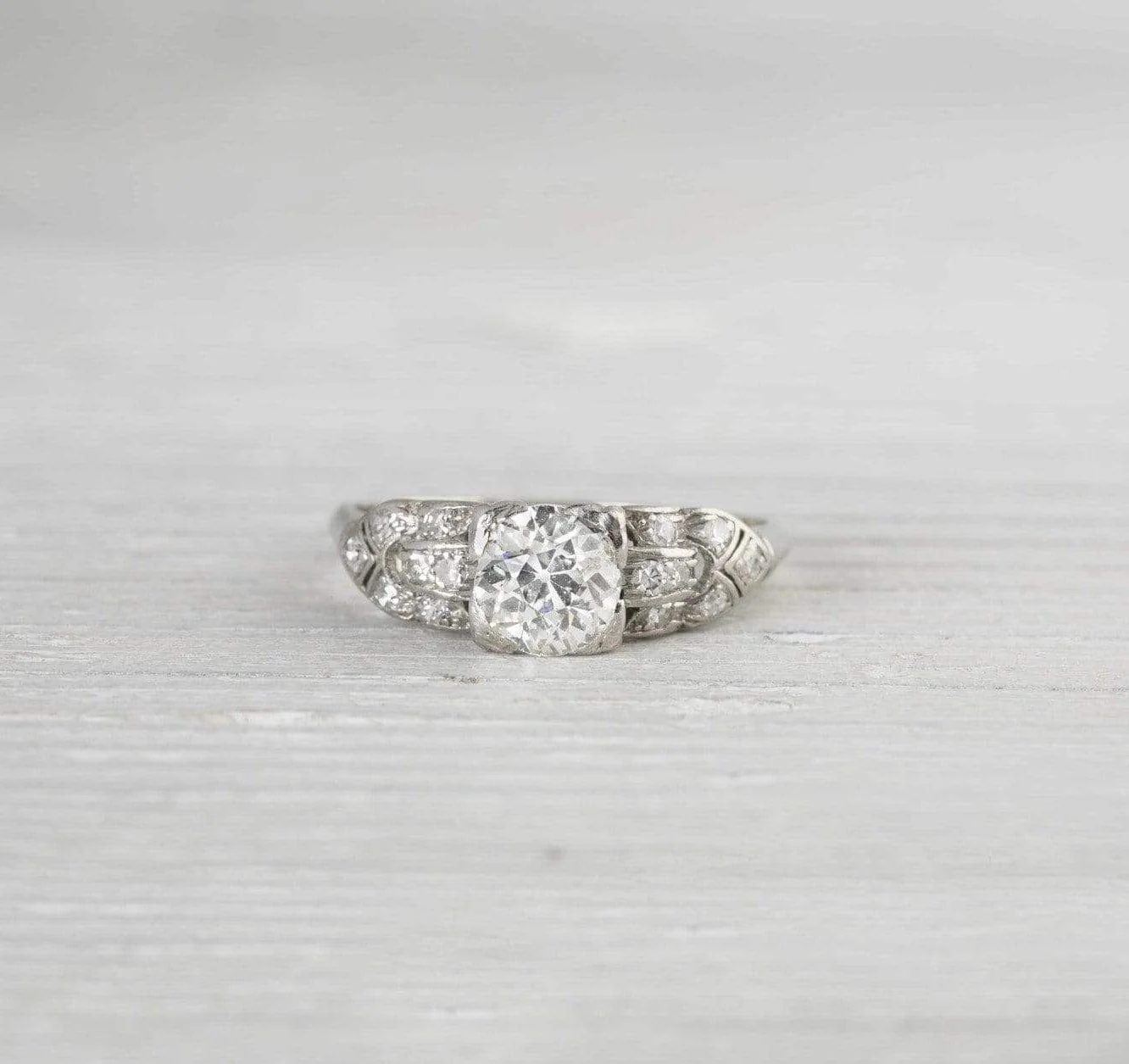 .91 Carat Vintage Art Deco Engagement Ring - Image 2