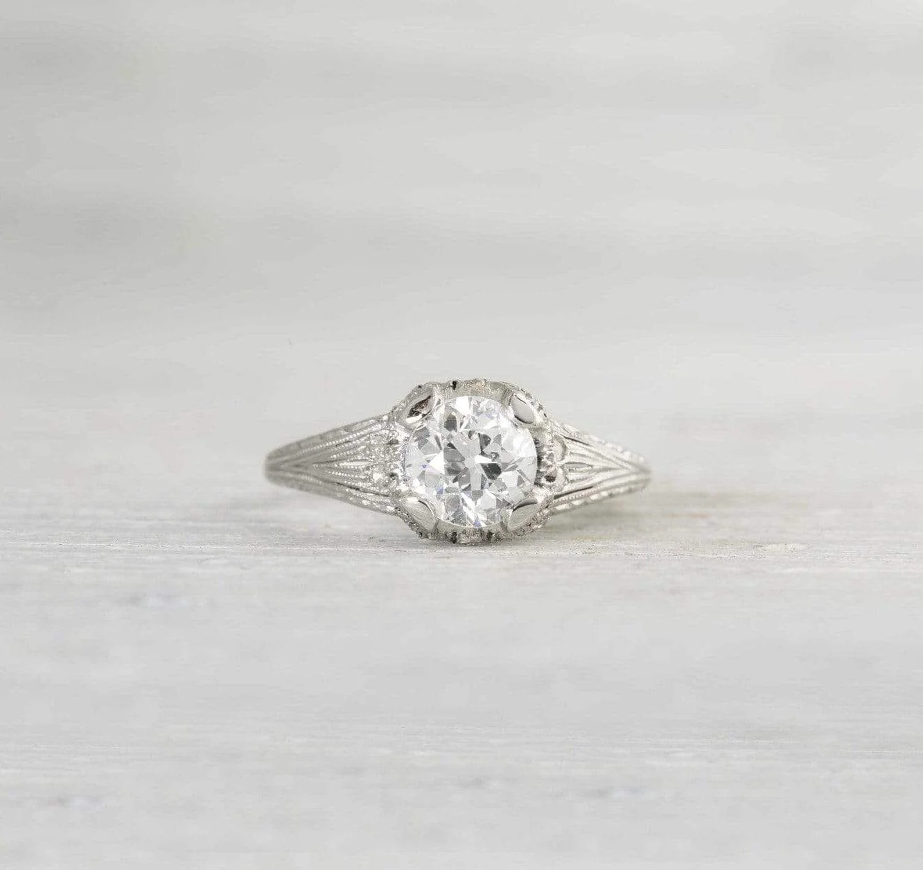 .93 Carat Edwardian Diamond Engagement Ring - Image 2