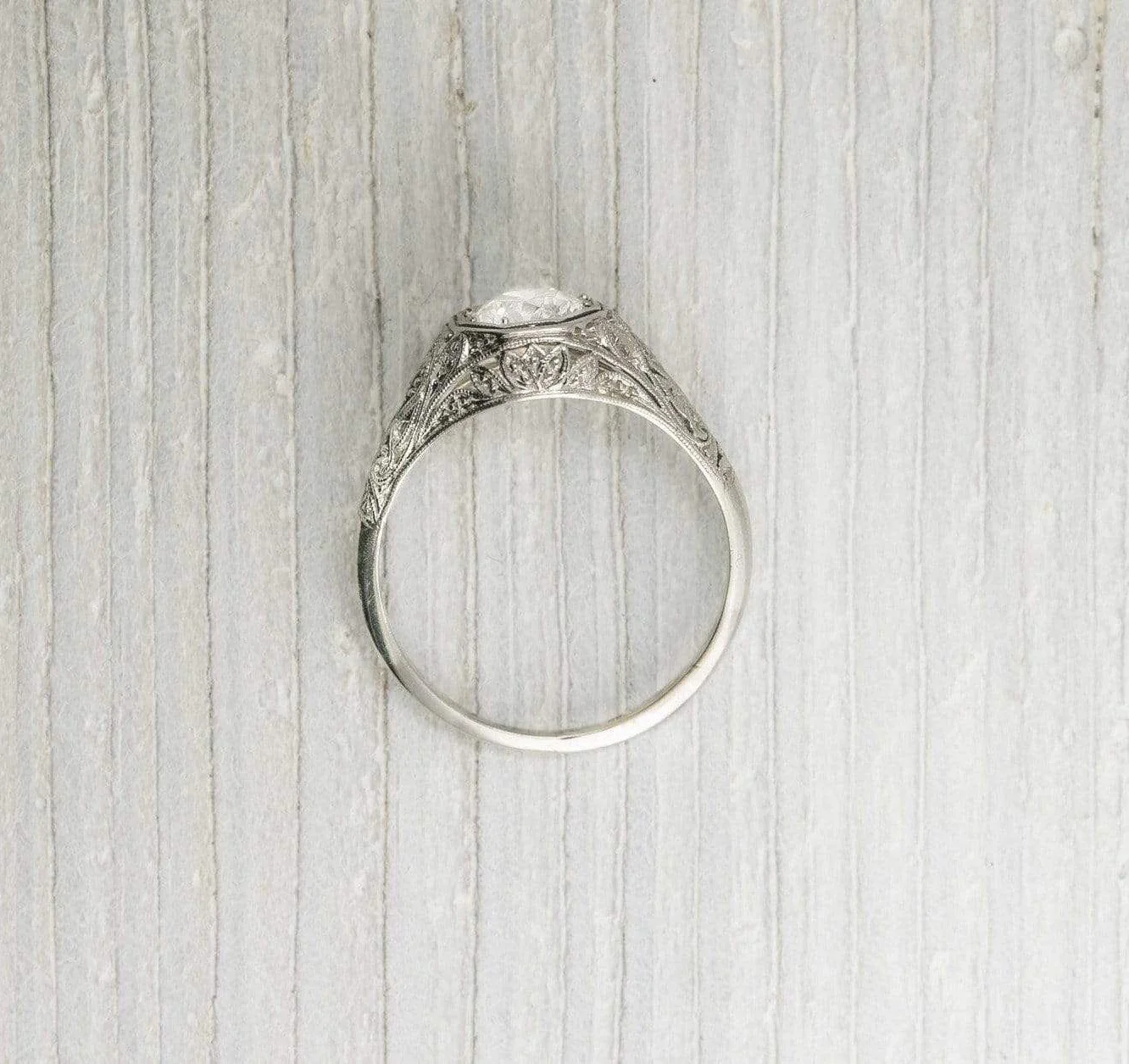 .95 Carat Vintage Edwardian Diamond Engagement Ring - Image 4