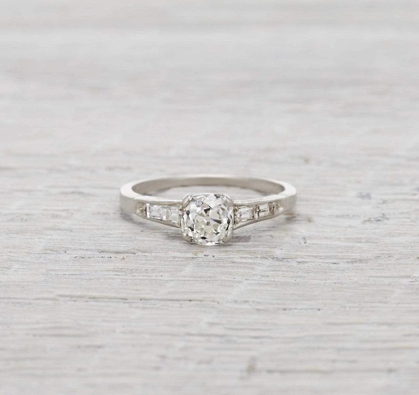 .96 Carat Vintage Art Deco Diamond Engagement Ring - Image 2
