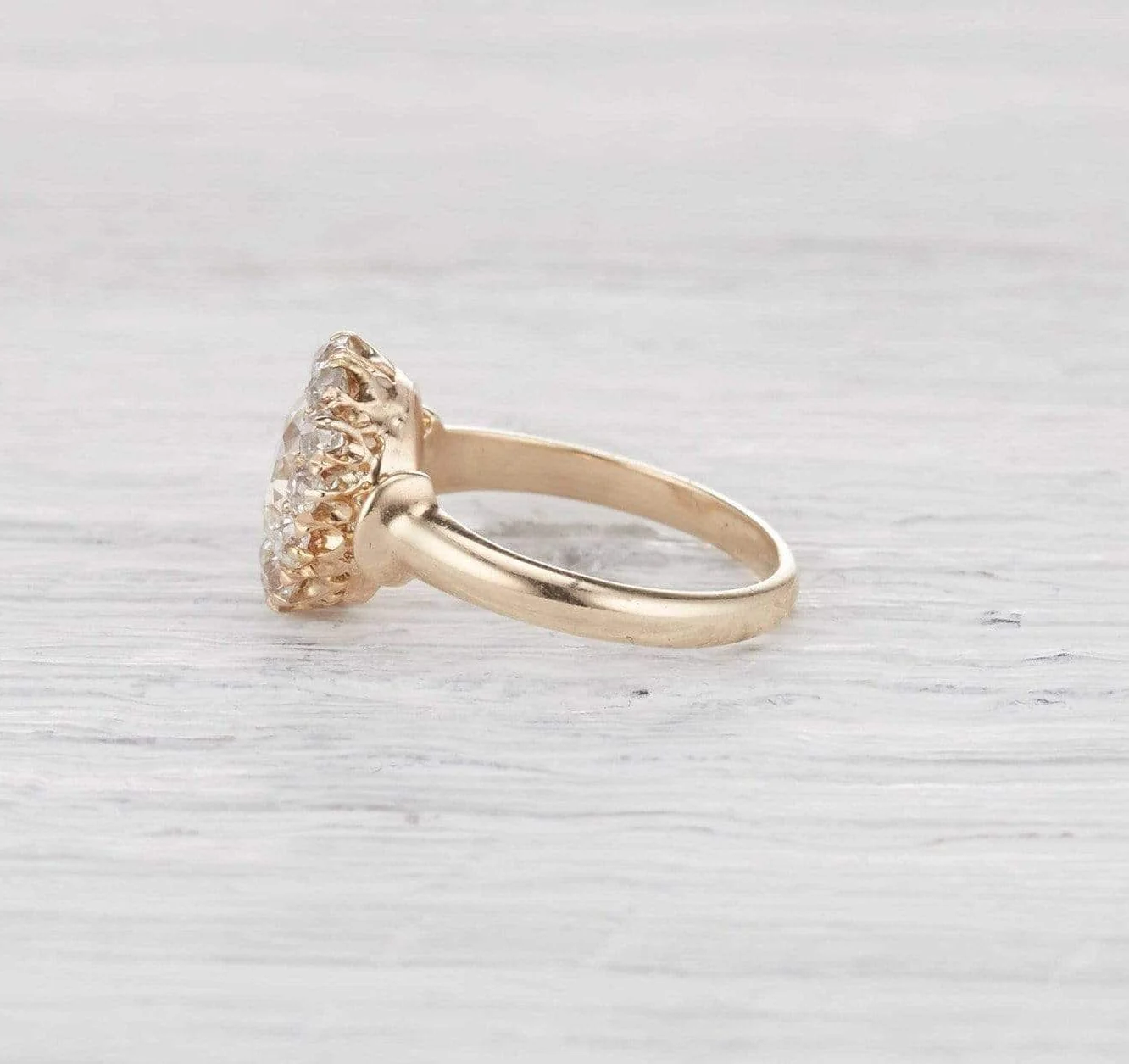 .98 Carat Victorian Cluster Engegement Ring - Image 3