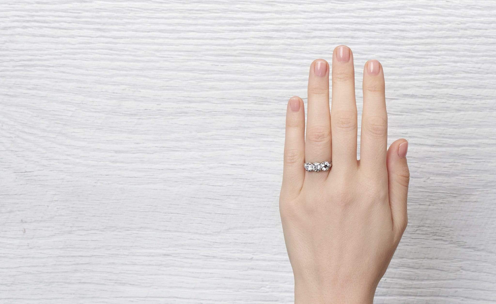 .99 Carat Edwardian Three Stone Ring - Image 5