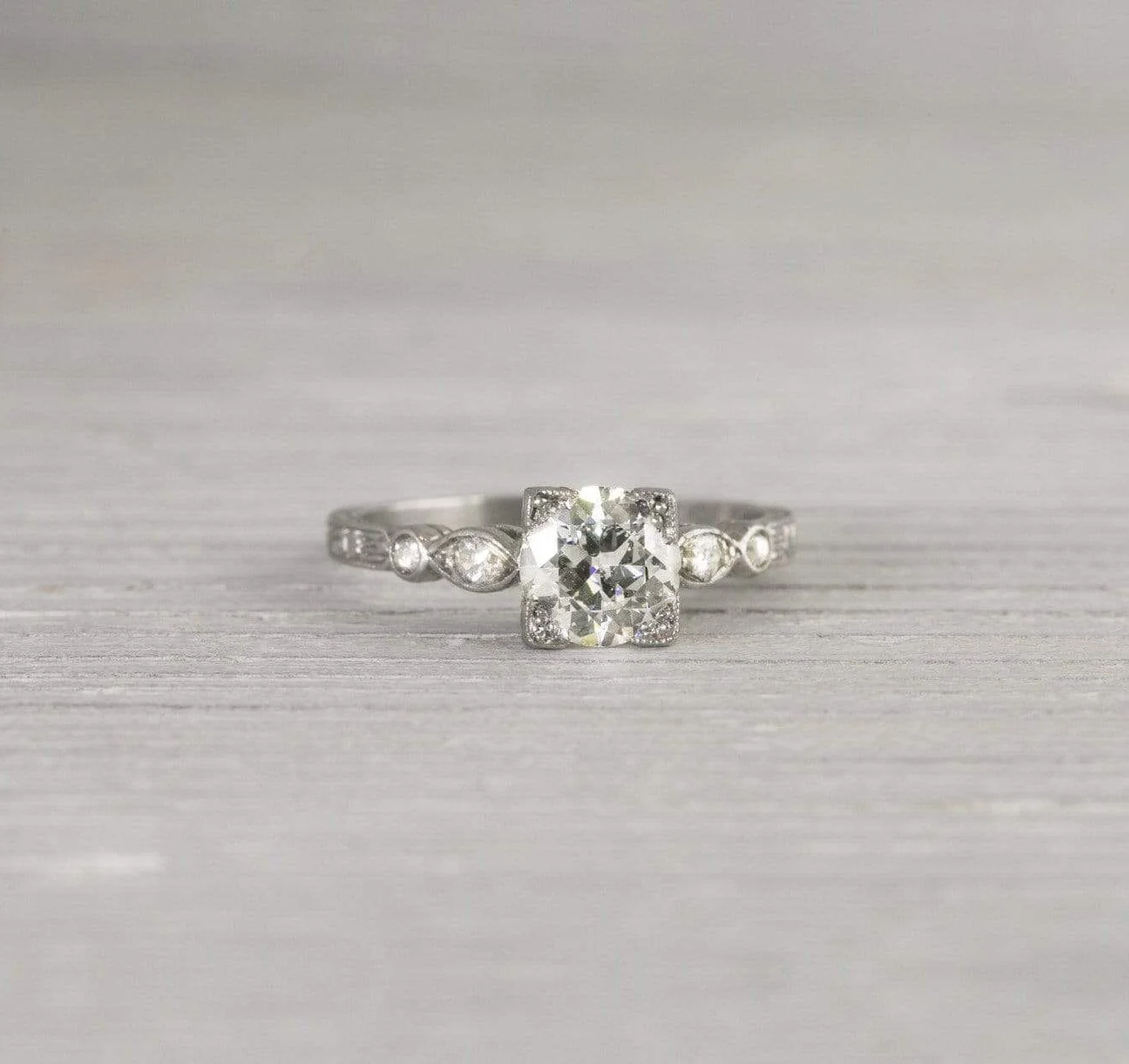 .99 Carat Old European Cut Diamond Engagement Ring - Image 2