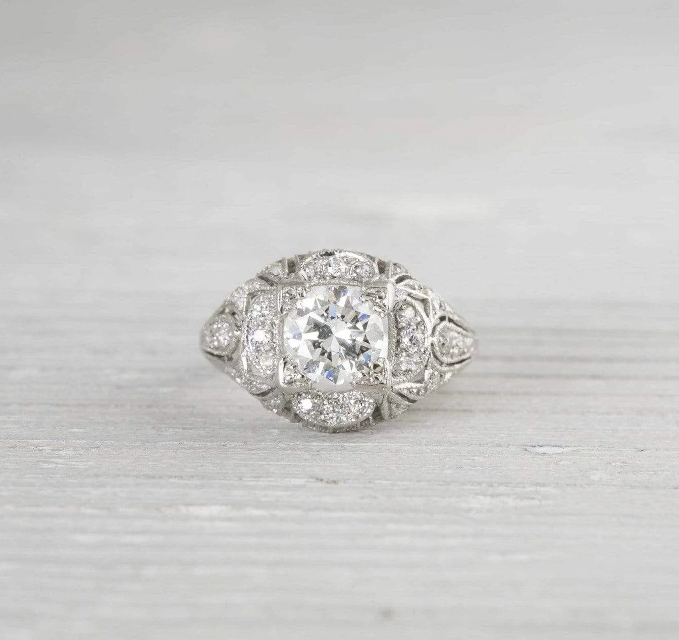 .99 Carat Vintage Art Deco Engagement Ring - Image 2