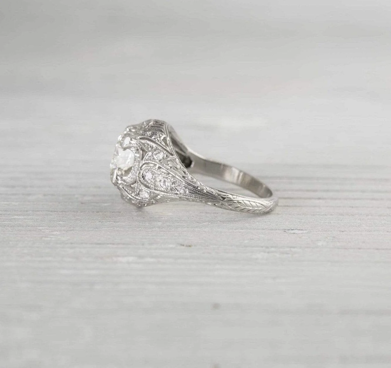 .99 Carat Vintage Art Deco Engagement Ring - Image 3