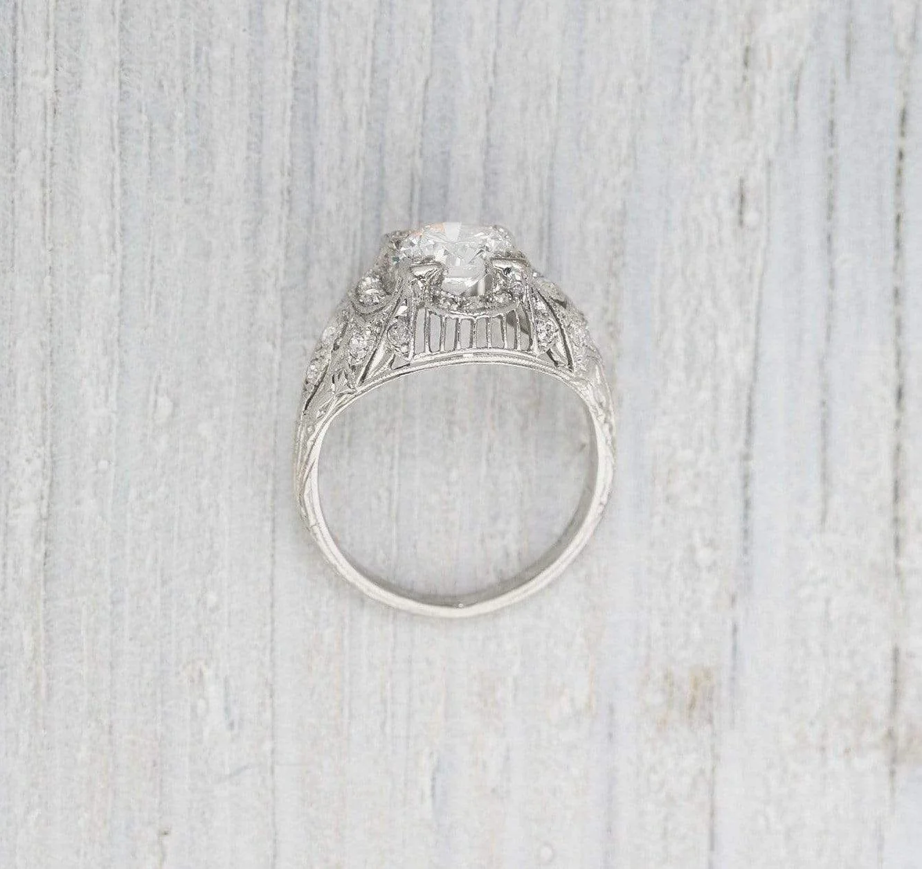 .99 Carat Vintage Art Deco Engagement Ring - Image 4