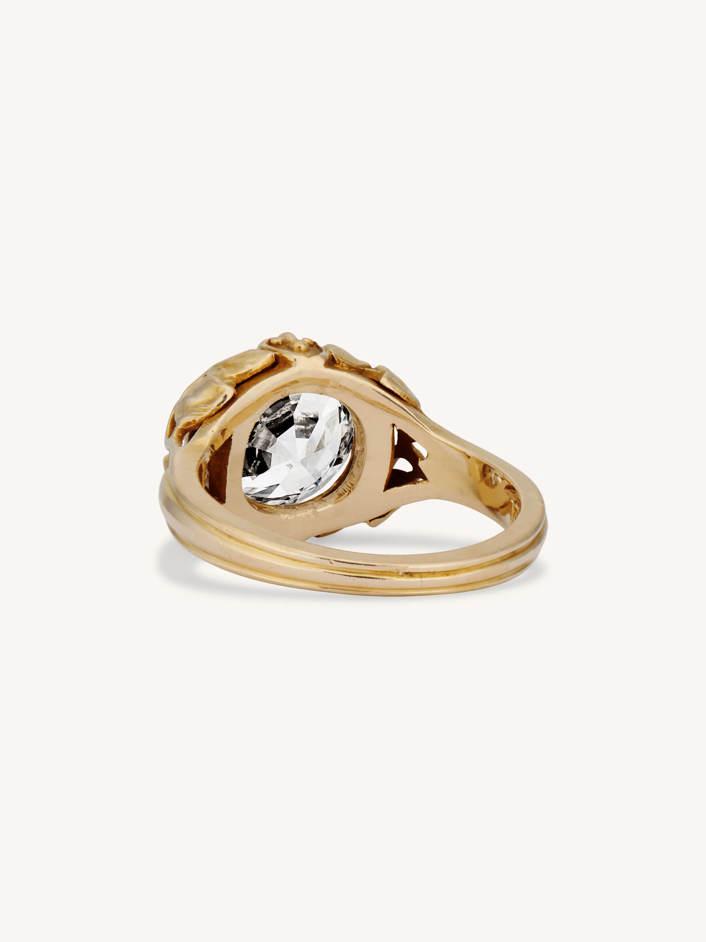Allsopp Bros. Art Nouveau 2.63 Carat Old European Cut Diamond Antique Engagement Ring, America - Image 5